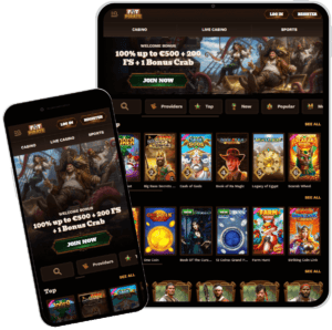 Openingsscherm van fatpirate app met logo en login-knop