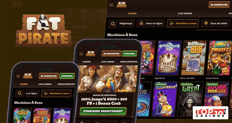 Overzicht van de desktop-interface van fatpirate casino