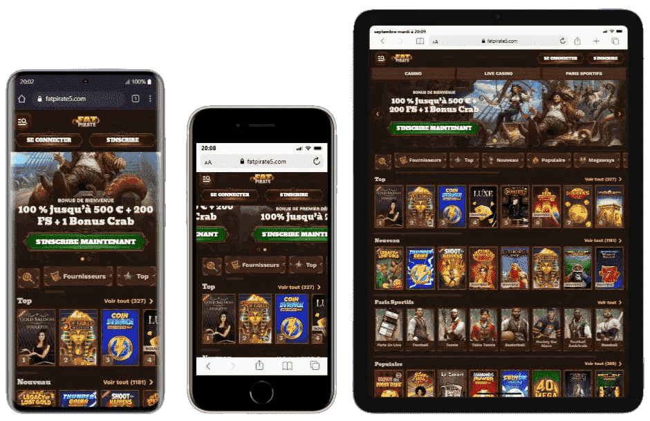 Mobiel login-scherm van fatpirate met e-mail en wachtwoordvelden